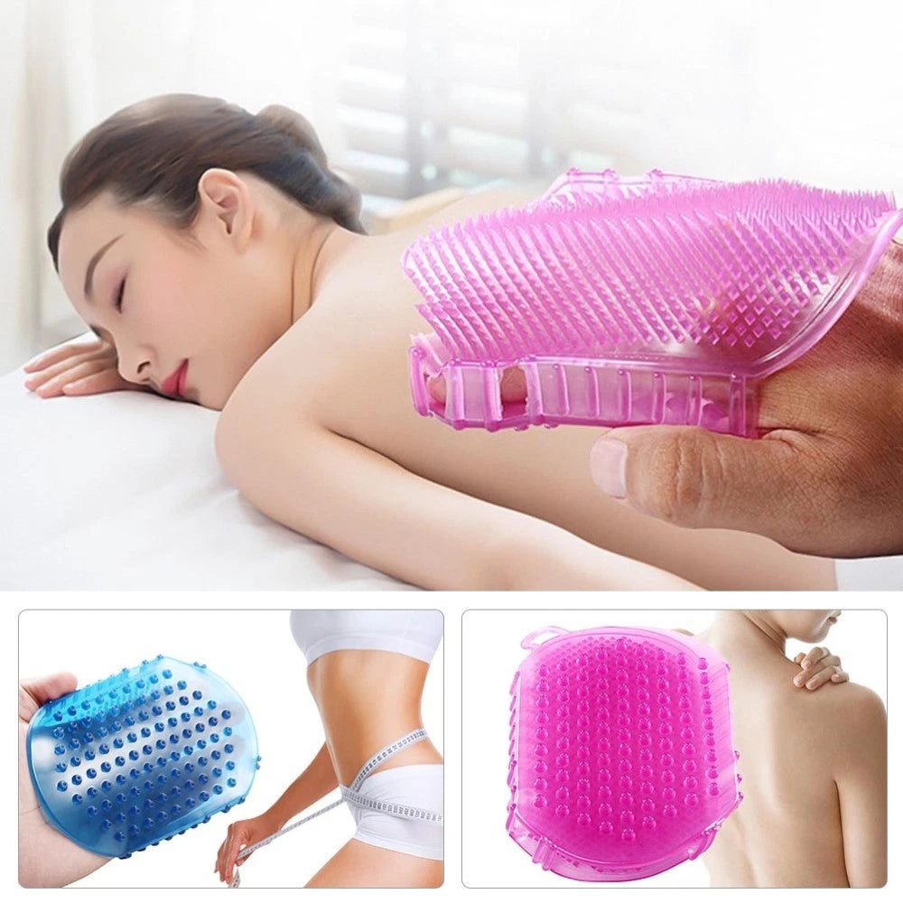 2 Pcs Massage Brush Body Exfoliator Man Bath Brushes for Shower Back Scrubber