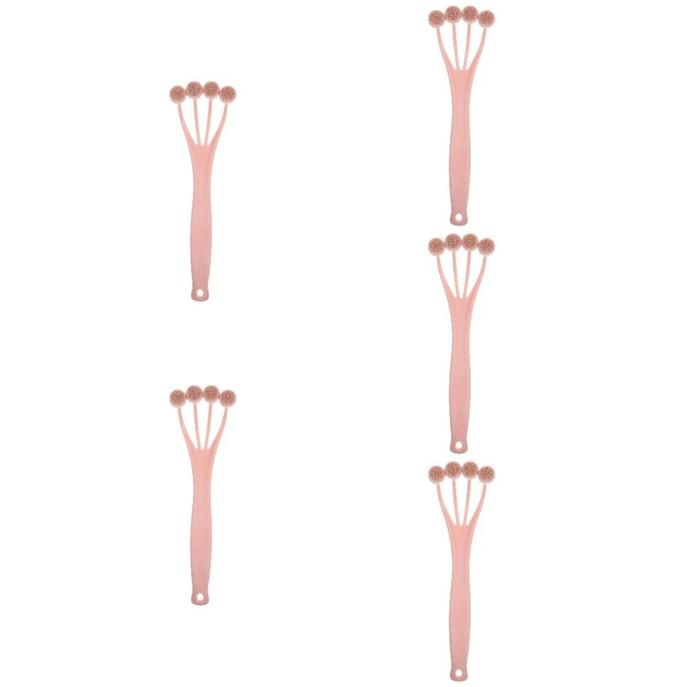 5 Pack Exfoliating Bath Brush Shower Back Scrubber for Women Tool
