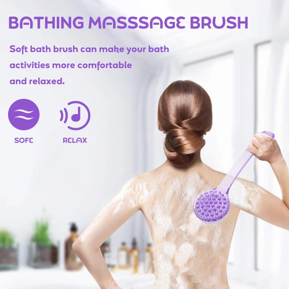 3 Pcs Bath Brush Multi-functional Exfoliating Bursh Back Scratcher for Men