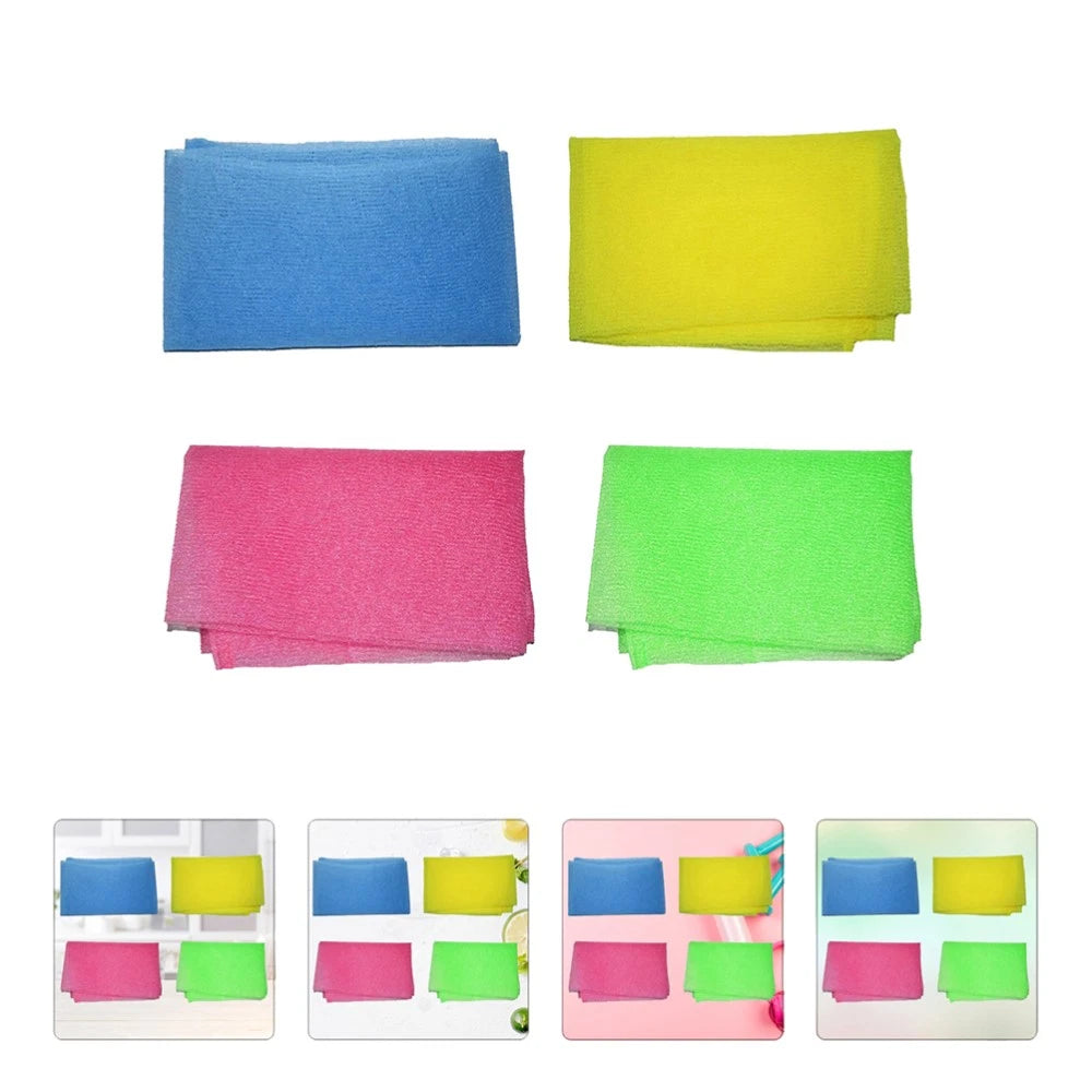 8 Pcs Back Scrub Foam Towel Exfoliator for Shower Scrubber Washers Body Brush