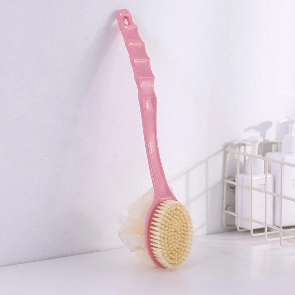 3 Pcs Bathroom Brush Flower Set Shower Scrubber for Body Men Double Sided