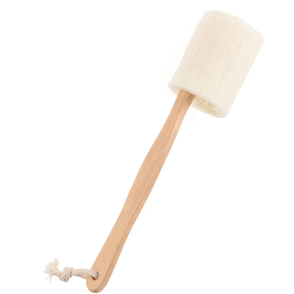 Loofah Shower Brush Exfoliating Bath Stick Body Exfoliator Cleaning