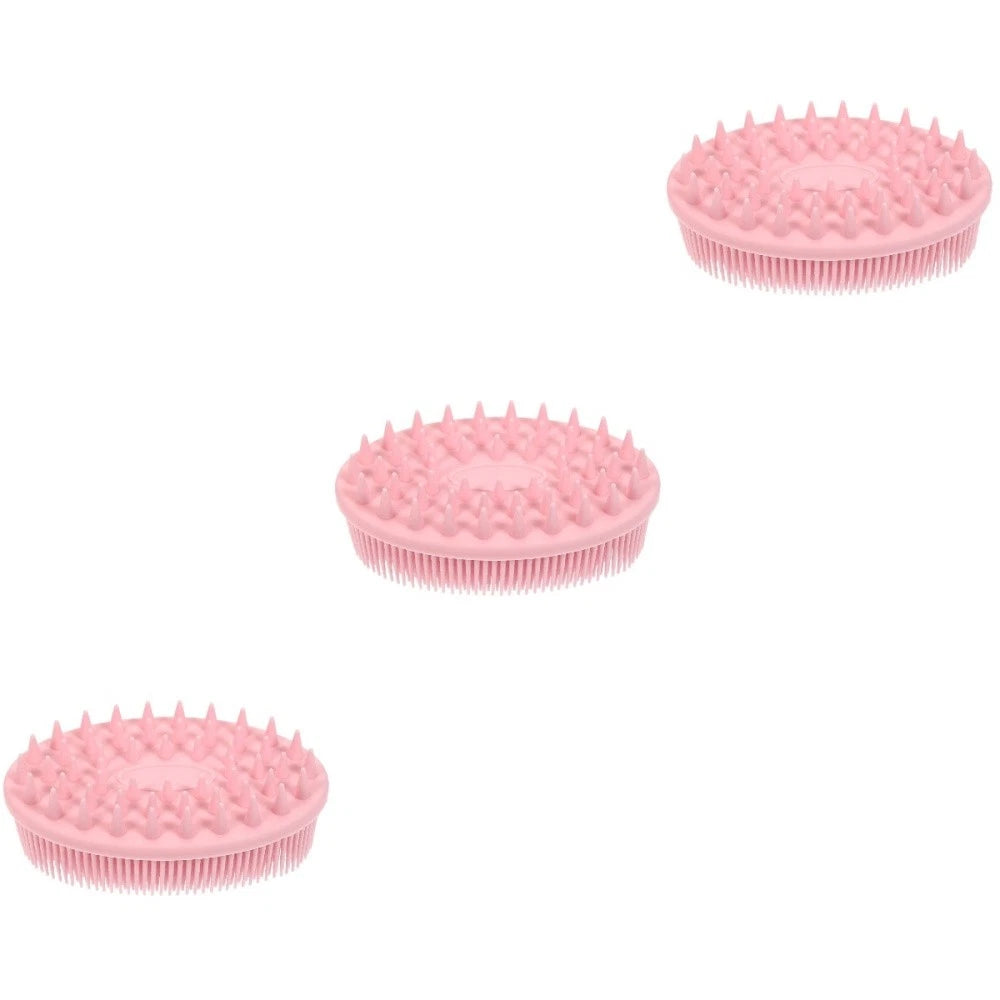 3 Pack Silicone Bath Brush Child Shampoo for Baby Shower Scrubber