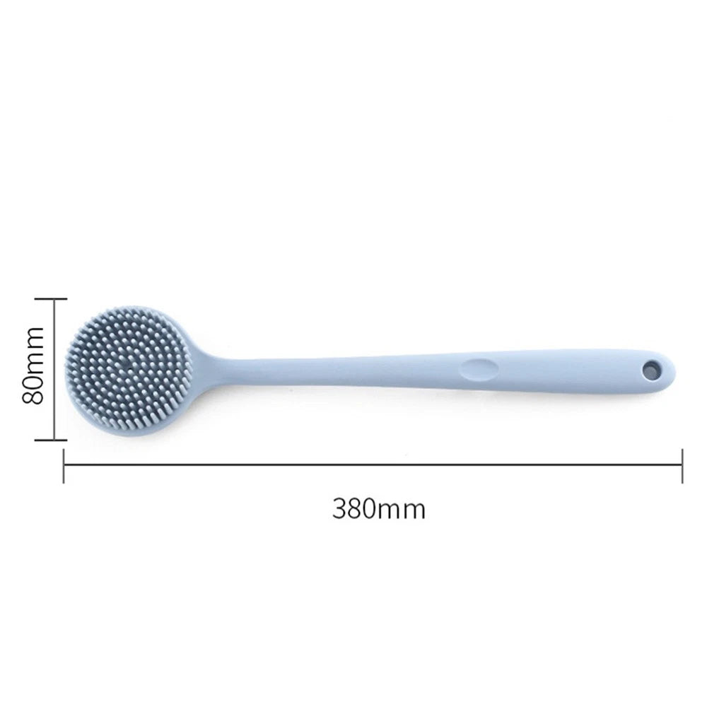 Wood Back Brush Body Scrubber Bath Silicone Exfoliator for Shower