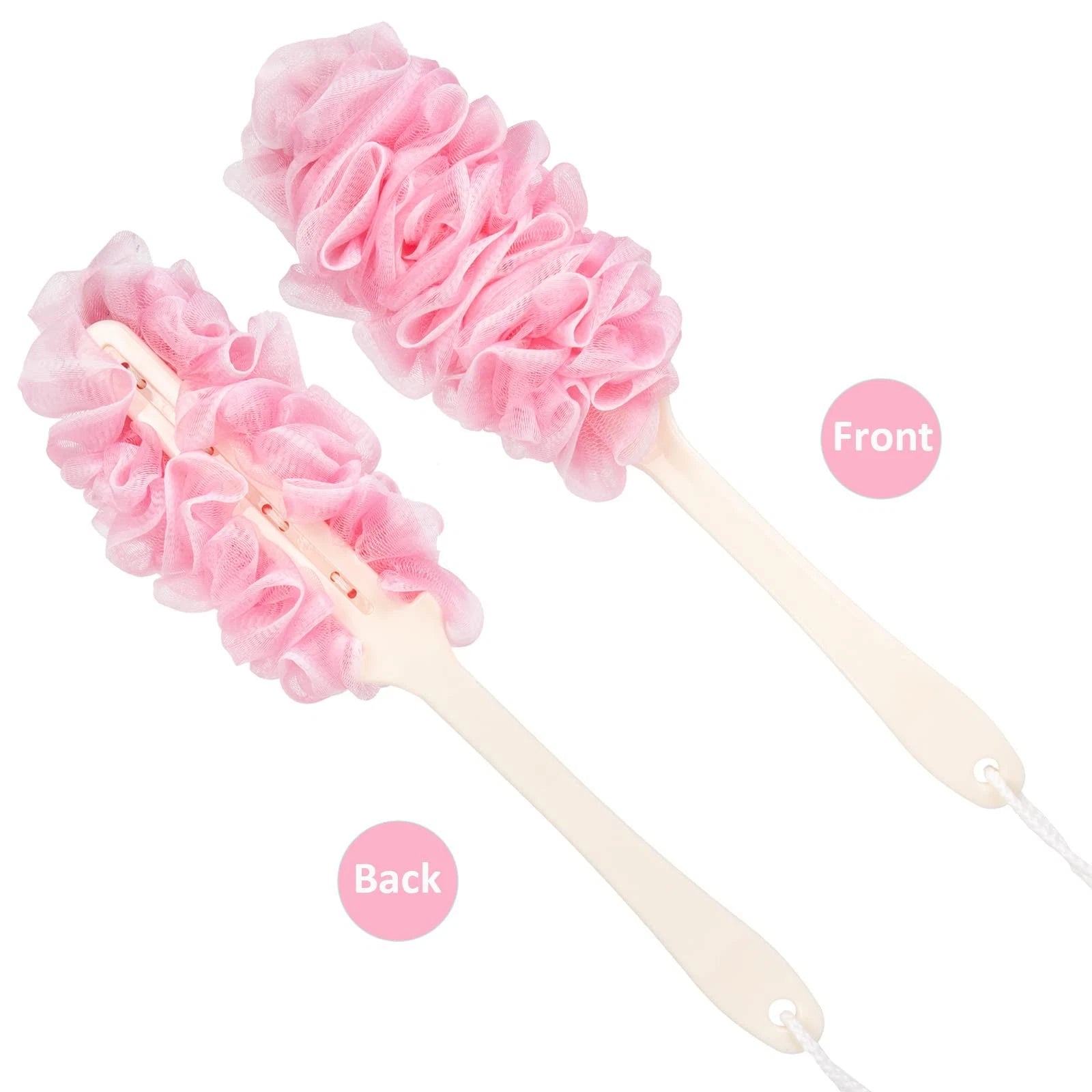 Loofah Back Scrubber for Shower,Loofah On a Stick Long Handle Bath Sponge Sho...