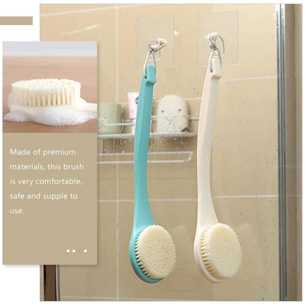 2pcs Household Bath Back Cleaning Brush Portable Back Scrubber Exfoliation