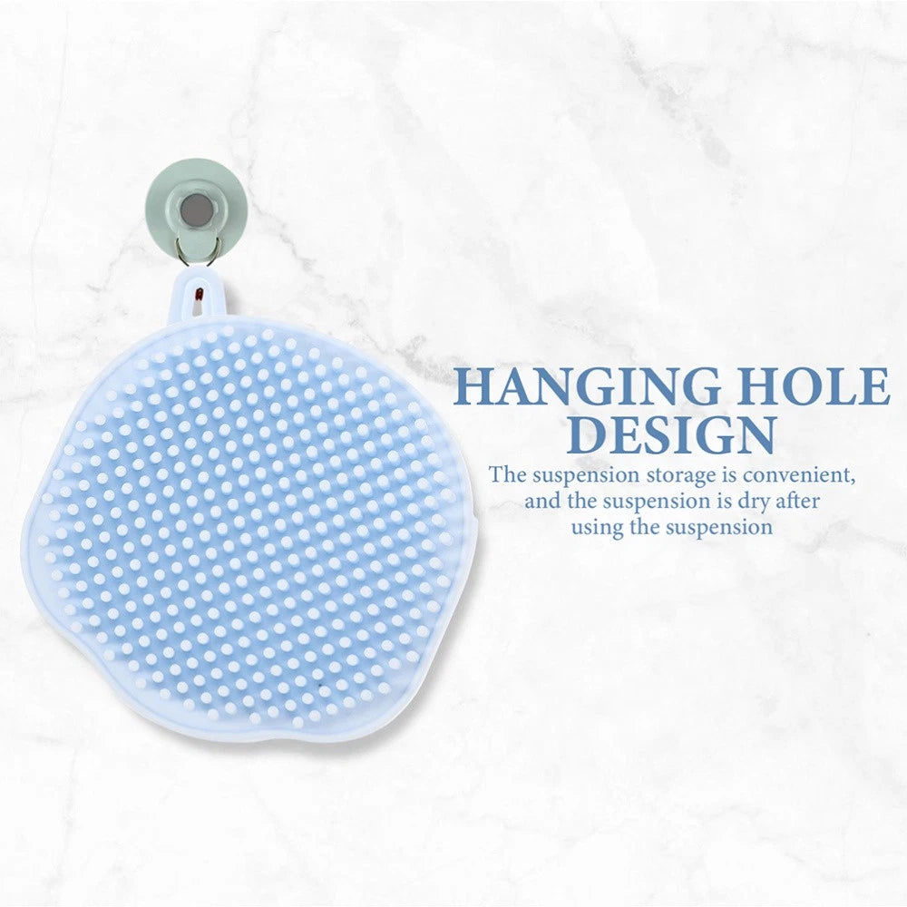 2 Pcs Shampoo Bath Brush Travel Body Exfoliator Scrubber Scrubbing