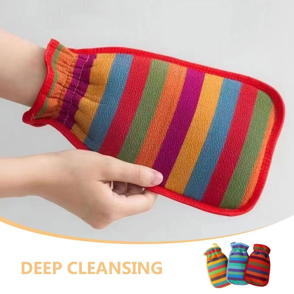 3 Pcs Bath Towel Gloves Bathing Accessories Back Brush for Shower Men