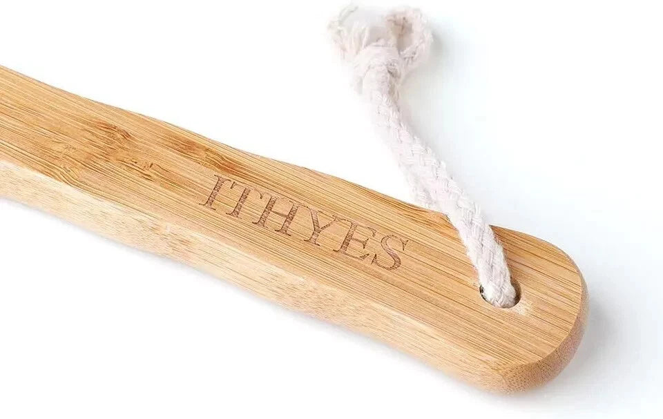 Body Brush Dry Brushing Back Scrubber Shower Bath Bamboo Wood Long...