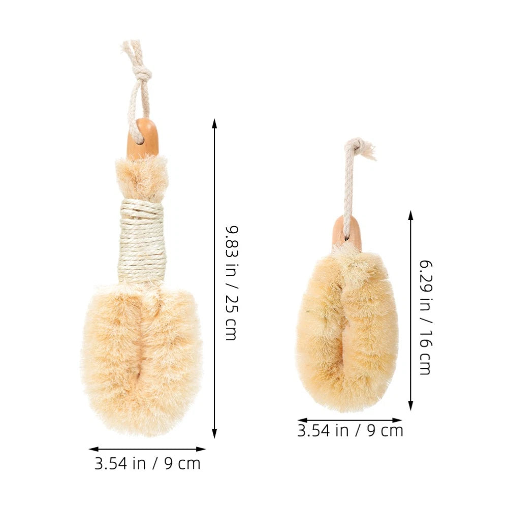 2 Pcs Silk Bath Brush Miss Man Shower Cleaning Body Brushes for Scrubbers