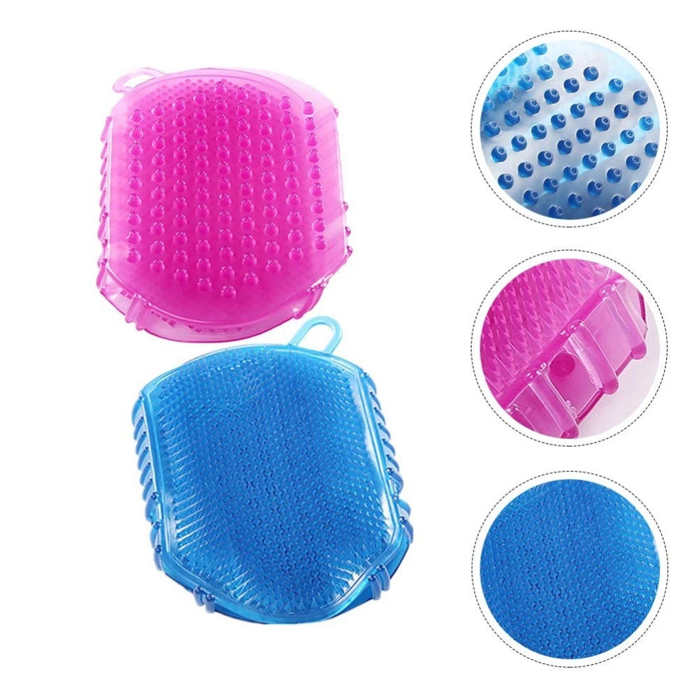 2 Pcs Massage Brush Body Exfoliator Man Bath Brushes for Shower Back Scrubber