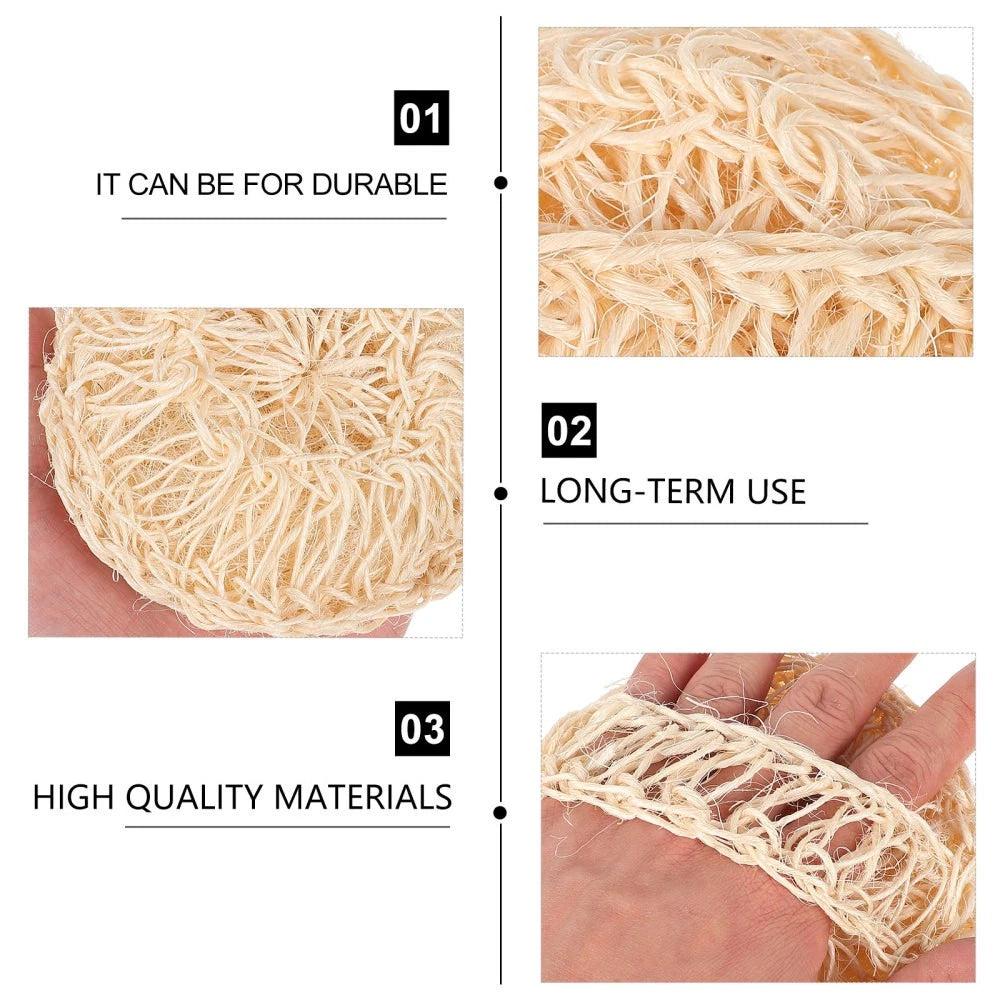 2 Pcs Sisal Bath Brush Man Mother Scrubber for Body Bathing Accessories