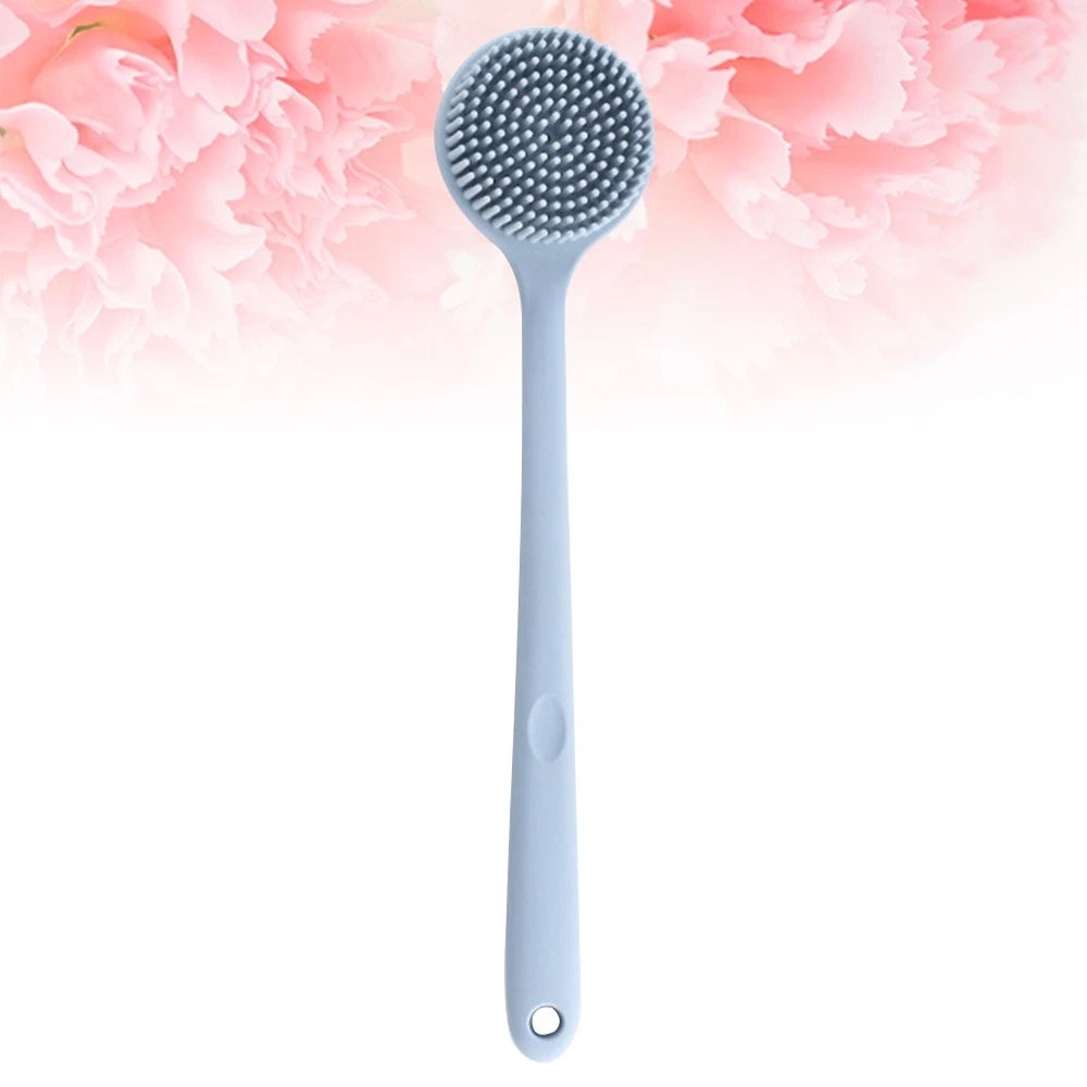 Wood Back Brush Body Scrubber Bath Silicone Exfoliator for Shower