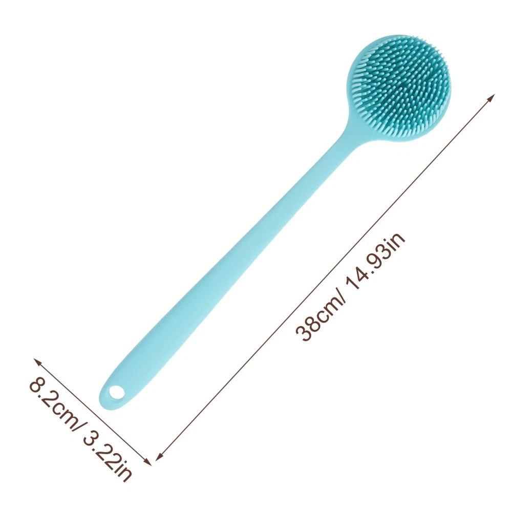 Long Handle Bath Brush Silicone Exfoliator Body Scrubber for The Shower