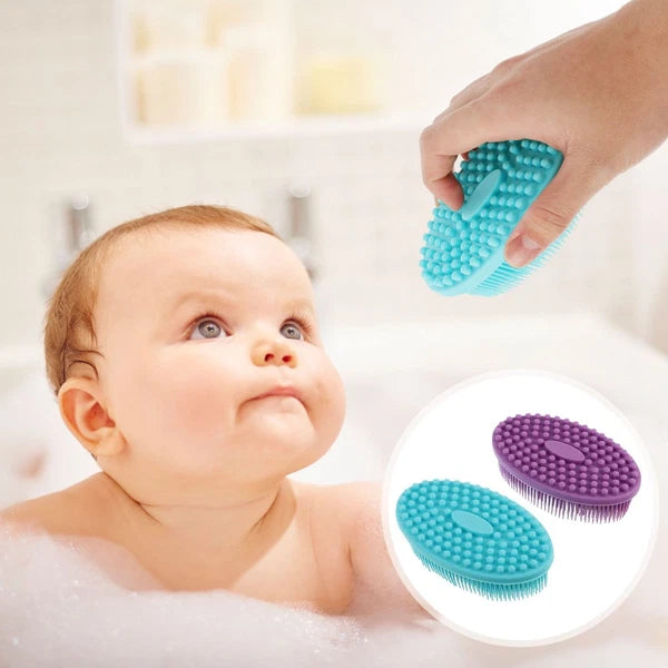 2Pcs Baby Silicone Body Brushes Practical Bath Brushes Shower Bath Brushes