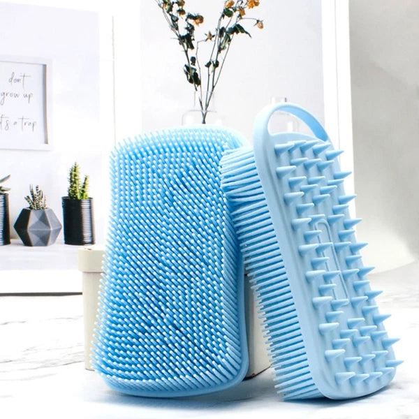Silicone Bath Brush Shampoo Shower Scrubber for Nourishing