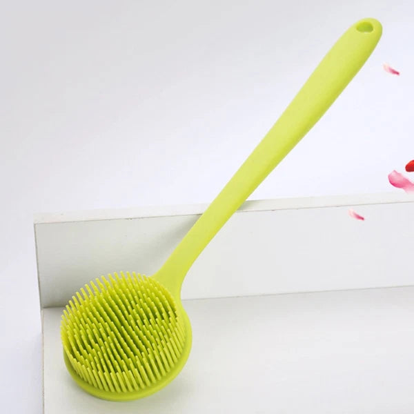 Bath Brush Body Scrubber Exfoliator Silicone Shower Man Long Handle