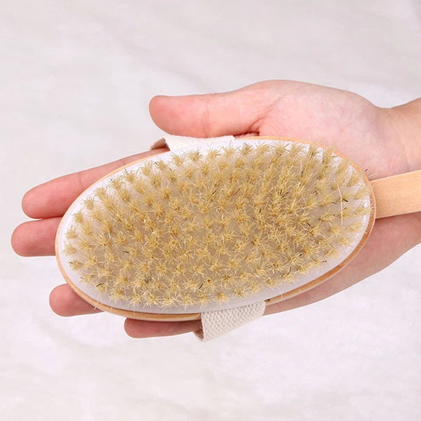 Bath Body Brush Back Scrubber W/Comfy Bristle Long Handle Gentle Massager G6A8