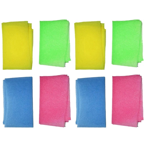 8 Pcs Back Scrub Foam Towel Exfoliator for Shower Scrubber Washers Body Brush