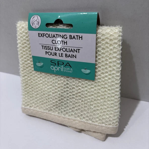 April Bath & Shower Exfoliating Washcloth Cream Scrub Spa Body Cloth Shower Bath