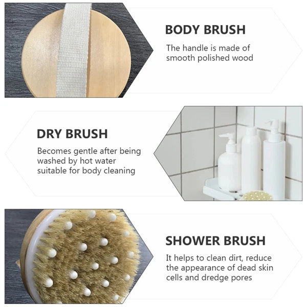 Bath Brush Shower Scrubber Back Exfoliator Massage Body Bathing Supply