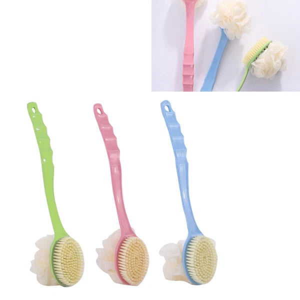 3 Pcs Bathroom Brush Flower Set Shower Scrubber for Body Men Double Sided