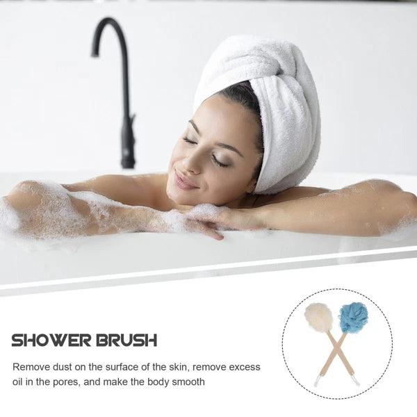 2 Pcs Baby Man Long Handle Bath Brush Shower Tools Bathbrush for
