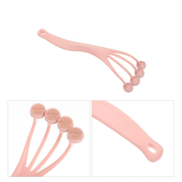 2 Pieces Exfoliating Bath Brush Back for Shower Scrubber with Long Handle