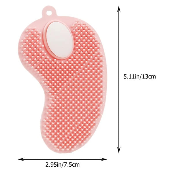 Shampoo Massage Brush Silicone Bath with Hole Soft Cleaning