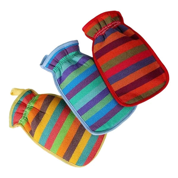 3 Pcs Bath Towel Gloves Bathing Accessories Back Brush for Shower Men