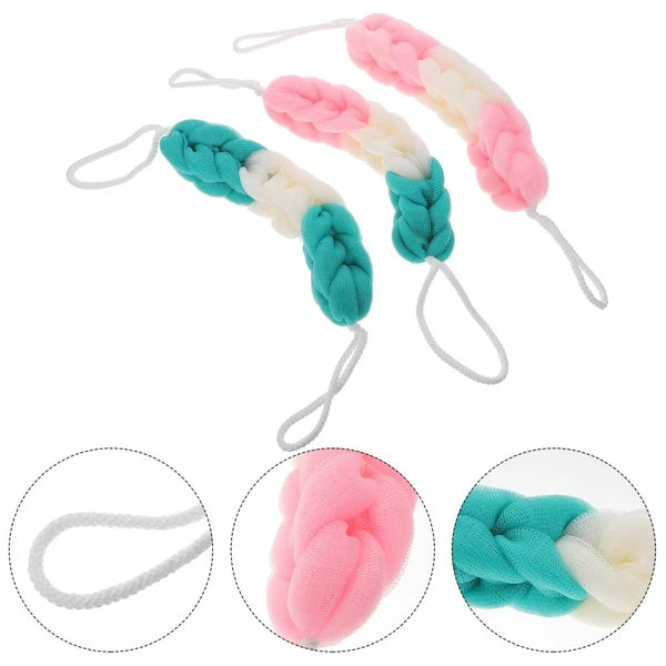 3 Pcs Bath Towel Man Body Loofah Exfoliator Exfoliating Shower Pouf