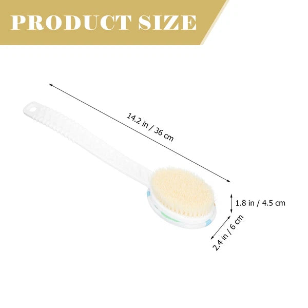 Double-head Shower Brush Bath Scrubber for Body Long Handle Man Cleaning