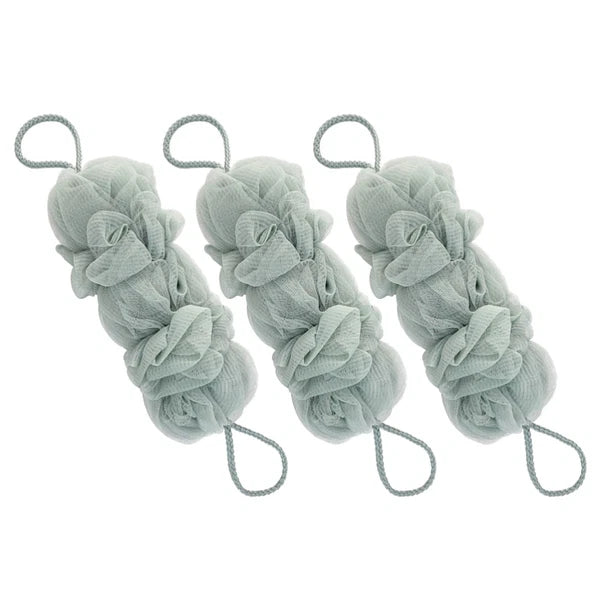 3 Pcs Long Bath Ball Man Back Washer for Shower Body Exfoliator Brush