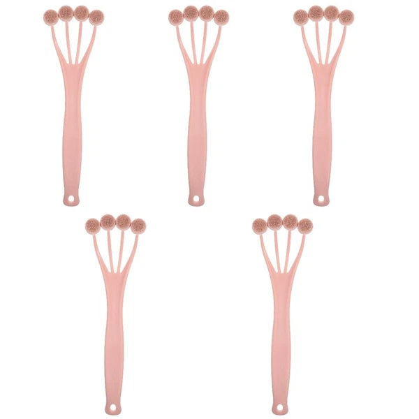 5 Pack Exfoliating Bath Brush Shower Back Scrubber for Women Tool