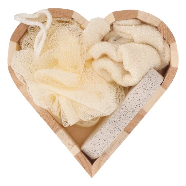 Heart-shaped Bath Brush Body Wash Sponge Back Scrubber for Shower
