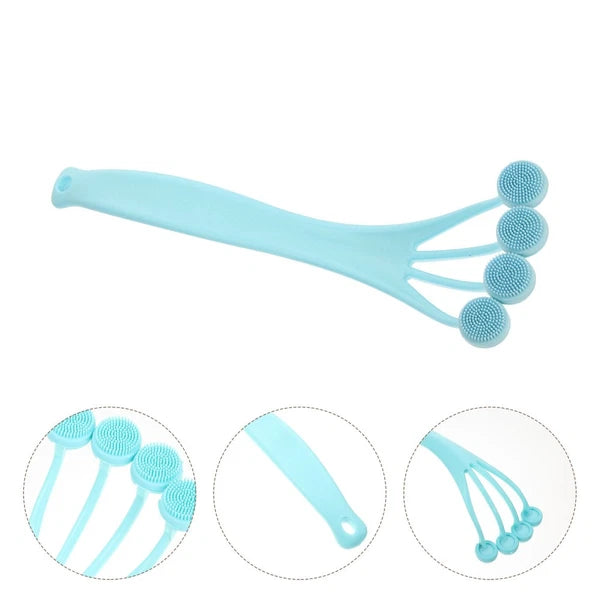 Set of 2 Exfoliating Bath Brush Miss Body with 4 Massage Heads Women Skin