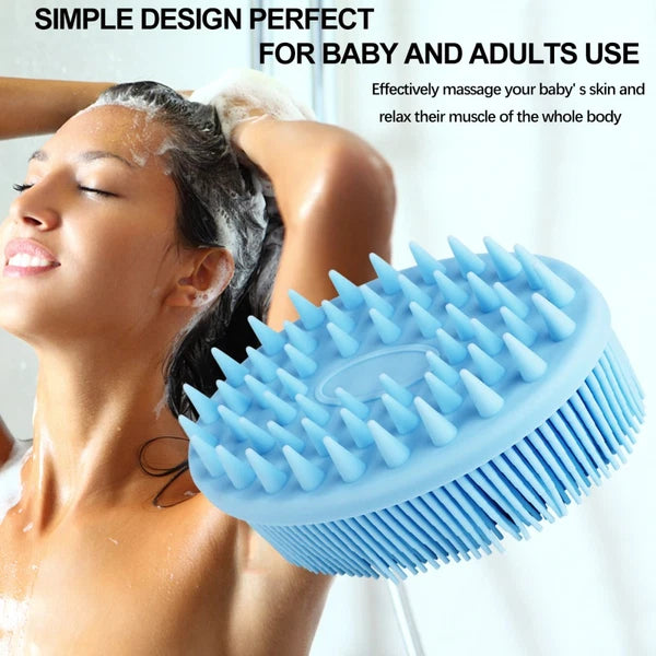 2 Pcs Bath Massage Handheld Scrubber Silicone Brushes