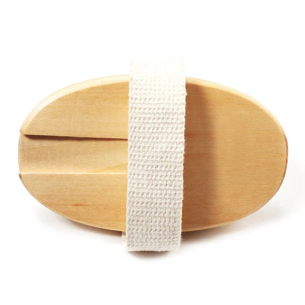 1PC Wooden Massage Brush Head No Handle Body Bath Massage Brush (Wood Color)