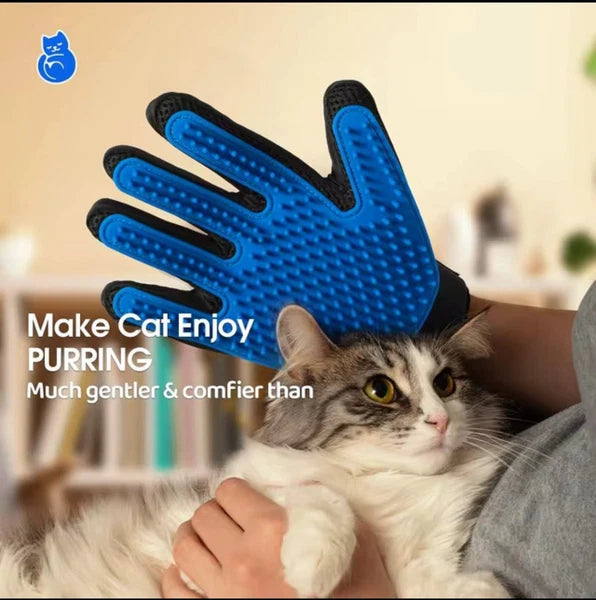 5 Pairs Pet Grooming Glove, Brush Dog Cat Massage Soft Bath Shedding Wet Dry