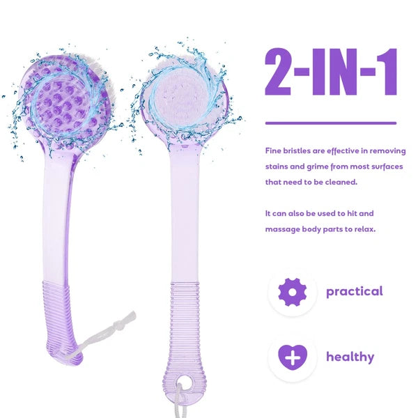 3 Pcs Bath Brush Multi-functional Exfoliating Bursh Back Scratcher for Men
