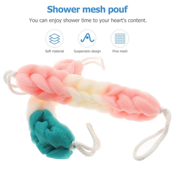 3 Pcs Bath Towel Man Body Loofah Exfoliator Exfoliating Shower Pouf