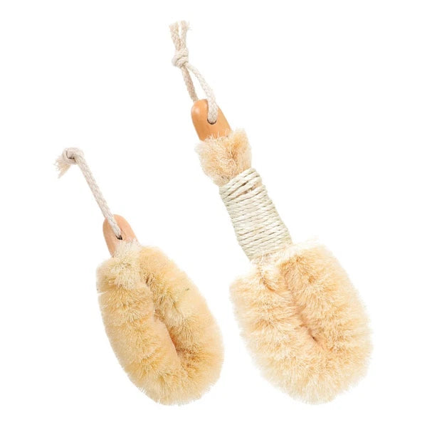 2 Pcs Silk Bath Brush Body Brushes for Shower Exfoliating Man Exfoliator