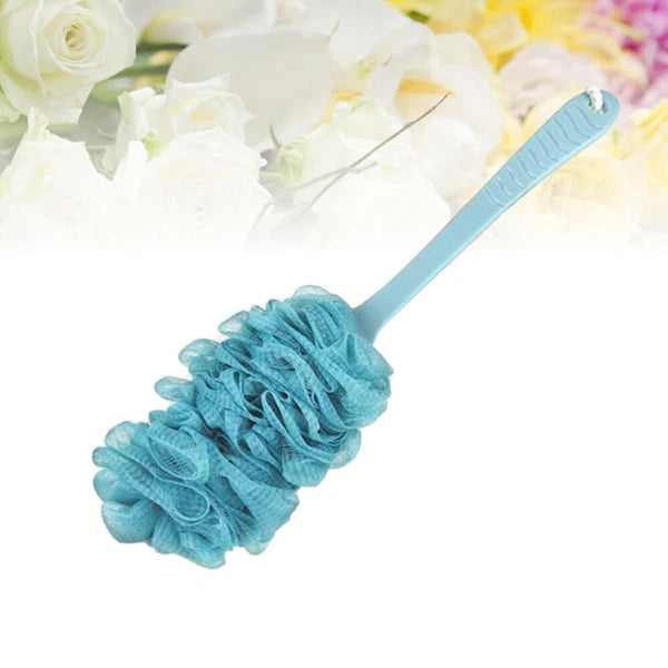 Bath Sponge Back Cleaner Brush and Towel Shower Scrubber Long Handle