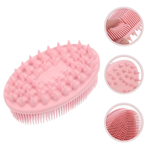 3 Pack Silicone Bath Brush Child Shampoo for Baby Shower Scrubber