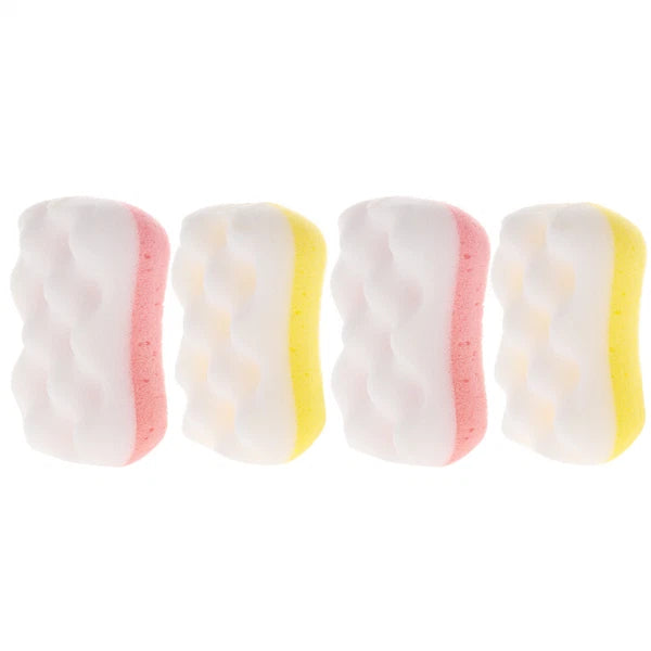 4PCS Shower Bath Brushes Bath Skin-Friendly Sponges Scrubbers Bathing Tools