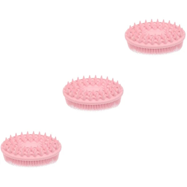 3 Pack Silicone Bath Brush Child Shampoo for Baby Shower Scrubber