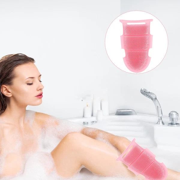 Bath Brush Elderly Child Soft Silicone Body Cleansing Scrubber for