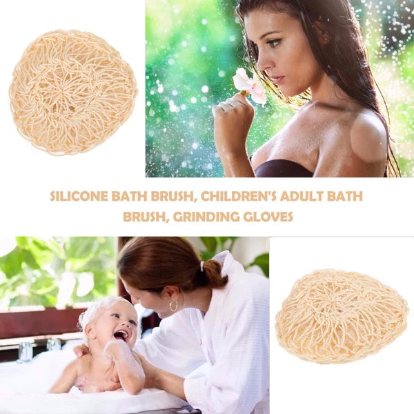2 Pcs Sisal Bath Brush Man Mother Scrubber for Body Bathing Accessories