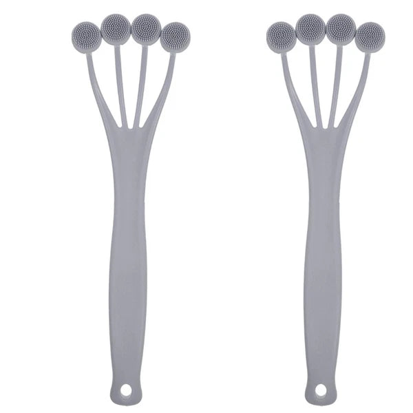 2pcs Long Handle Bath Back Brush Practical Shower Body Brush Portable Bath Brush