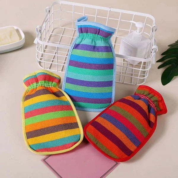 3 Pcs Bath Towel Gloves Bathing Accessories Back Brush for Shower Men